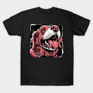 Retro Art Golden Retriever Dog Lover T-Shirt